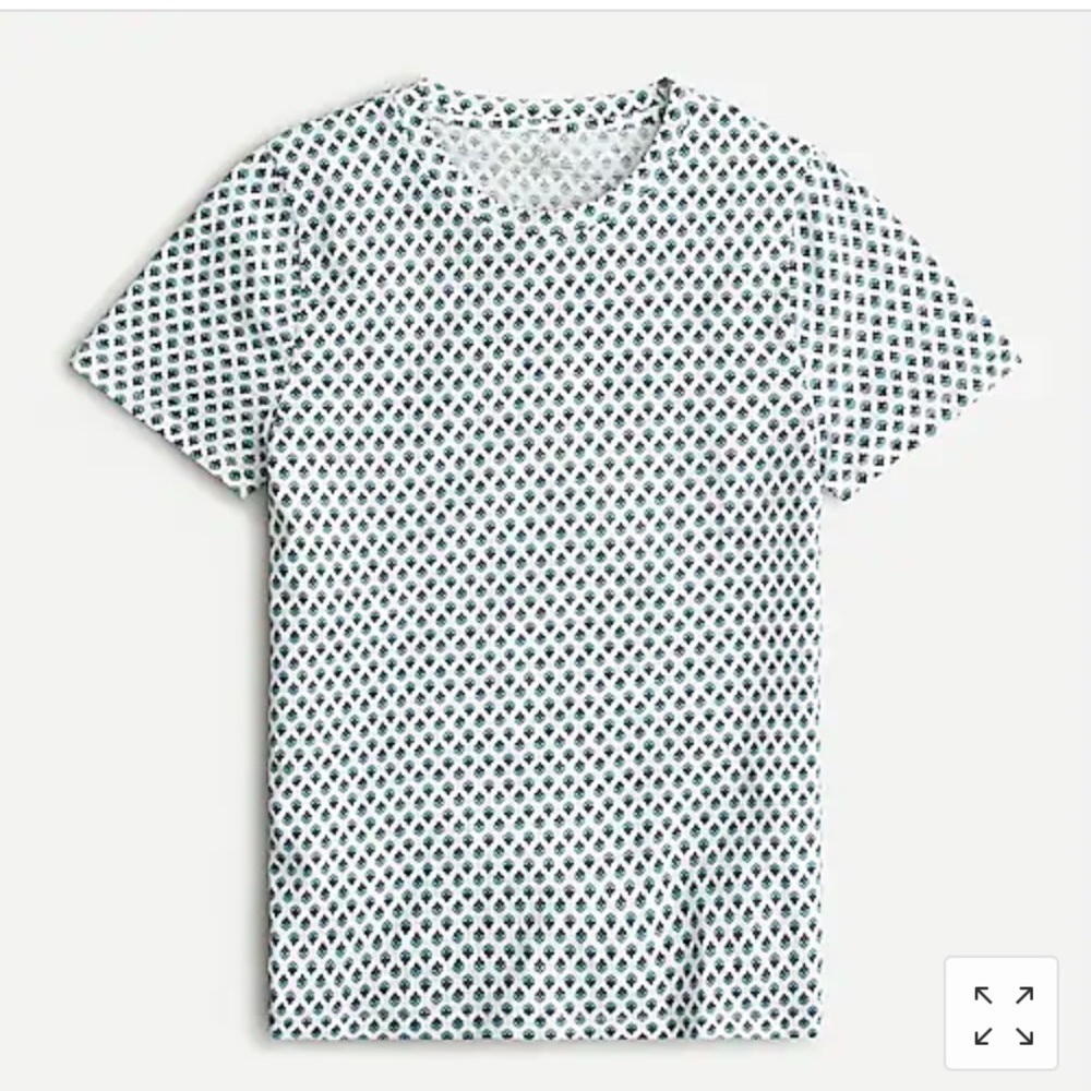 J Crew vintage cottoncrewneck printed Tshirt AW771